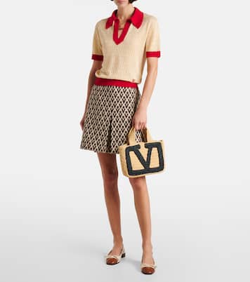 Tote Bag Viva Superstar Small aus Raffiabast | Valentino Garavani