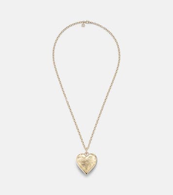 Puffy Icon Heart 14kt gold pendant with diamonds  | Sydney Evan
