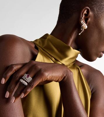 Bague Reign Supreme en or blanc 18 ct, diamants et saphir | Yeprem