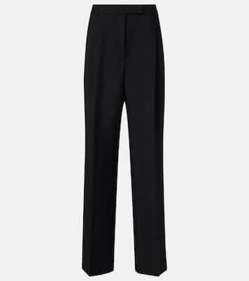 Pleated wool and mohair wide-leg pants | Róhe