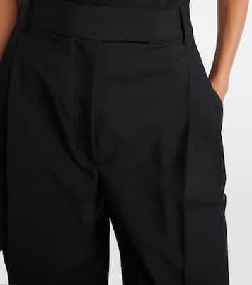 Pleated wool and mohair wide-leg pants | Róhe