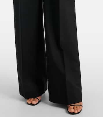 Pleated wool and mohair wide-leg pants | Róhe