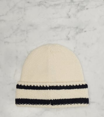 Logo striped wool-blend beanie | Moncler