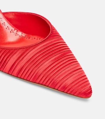 Carolyne 50 satin muels | Manolo Blahnik