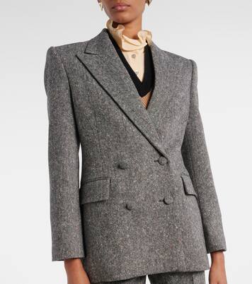 Double-breasted wool-blend blazer | Valentino