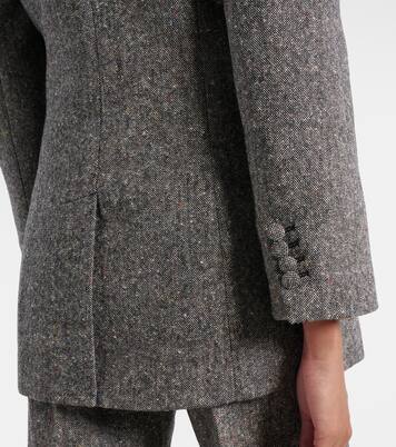 Double-breasted wool-blend blazer | Valentino