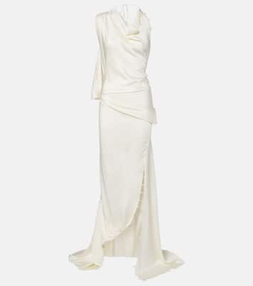 Draped crêpe satin gown | Victoria Beckham