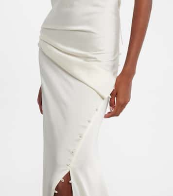 Draped crêpe satin gown | Victoria Beckham
