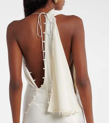 Draped crêpe satin gown | Victoria Beckham