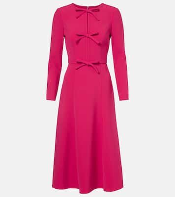 Bow-detail crêpe midi dress | Carolina Herrera