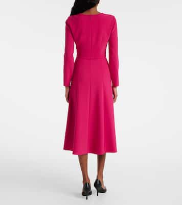 Bow-detail crêpe midi dress | Carolina Herrera