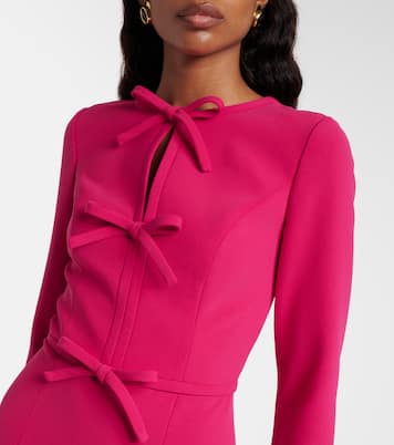Bow-detail crêpe midi dress | Carolina Herrera