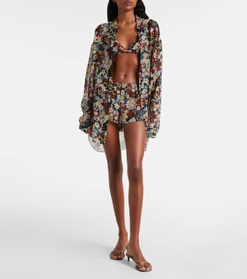 Top Talita in seta con stampa floreale | Khaite