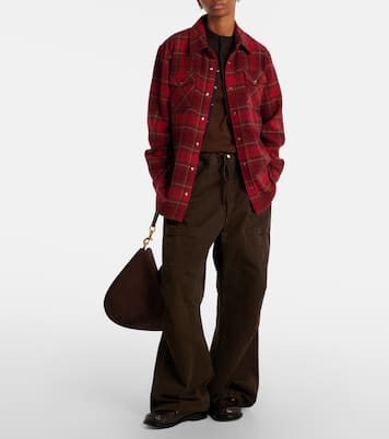 Love Tartan cashmere shirt with amethyst | God's True Cashmere