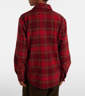 Love Tartan cashmere shirt with amethyst | God's True Cashmere