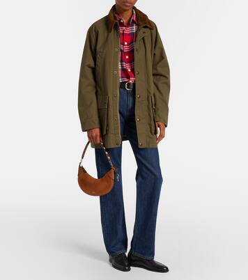 Polo ID Mini studded suede shoulder bag | Polo Ralph Lauren