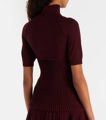 Ribbed-knit wool-blend top | Alaïa