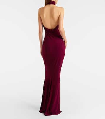 Turtleneck jersey gown | Norma Kamali