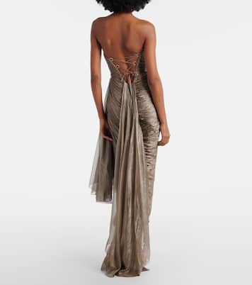 Robe bustier Jolie en soie à dentelle | Maria Lucia Hohan