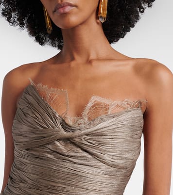 Robe bustier Jolie en soie à dentelle | Maria Lucia Hohan