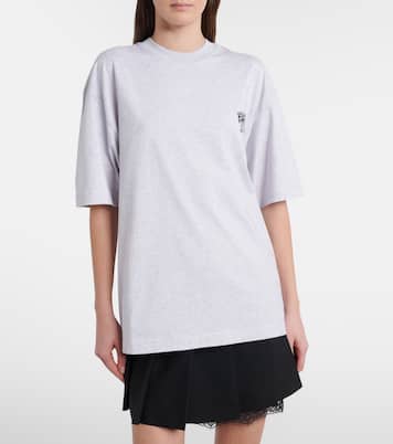 T-shirt rayé en coton à logo | Acne Studios