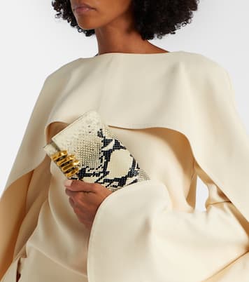 Clutch Sculpted Hand de piel grabada | Khaite