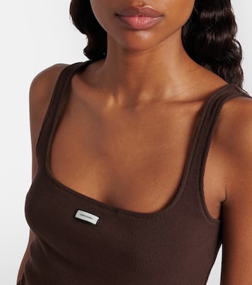 Lounge ribbed-knit cotton-blend tank top | Entire Studios