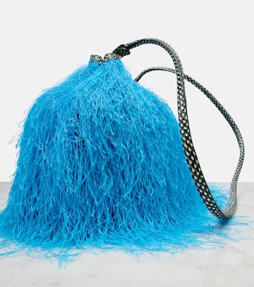 Small leather-trimmed crossbody bag | Dries Van Noten