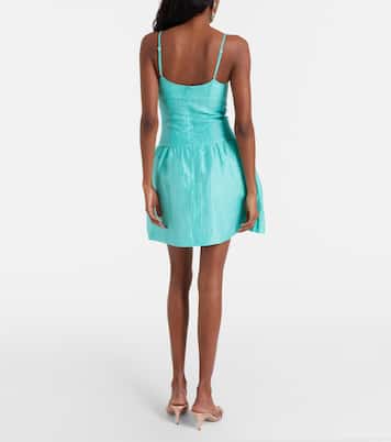 Embellished linen-blend minidress | Shushu/Tong