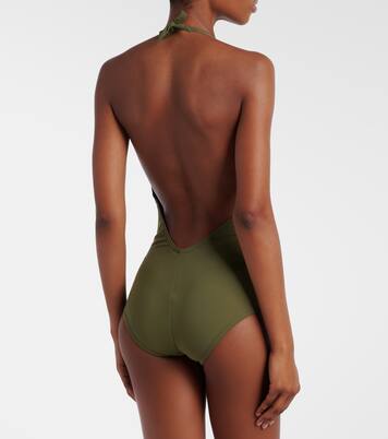 Solid embellished swimsuit | Karla Colletto