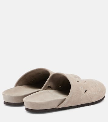 Sequined suede slides | Brunello Cucinelli