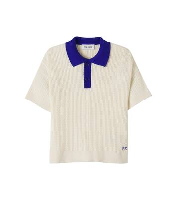 Cable-knit cotton polo shirt | Mini Rodini