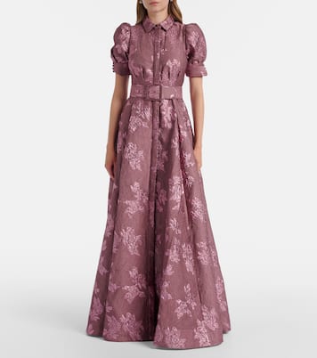 Annette Button belted brocade gown | Rebecca Vallance