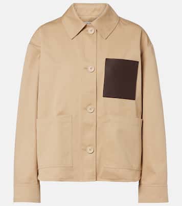 Giacca in cotone con pelle | Loewe