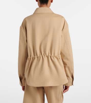 Giacca in cotone con pelle | Loewe