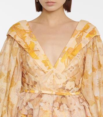 Robe Tempo en lin et soie | Zimmermann