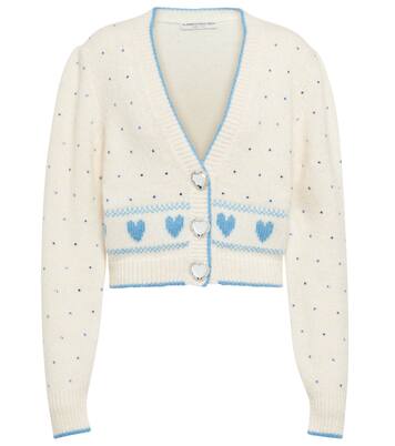 자카드 알파카 울 블렌드 카디건 | Alessandra Rich