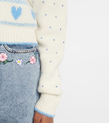 자카드 알파카 울 블렌드 카디건 | Alessandra Rich