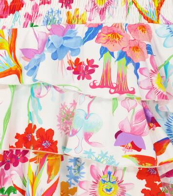 Jardin cotton-blend dress | Versace Kids