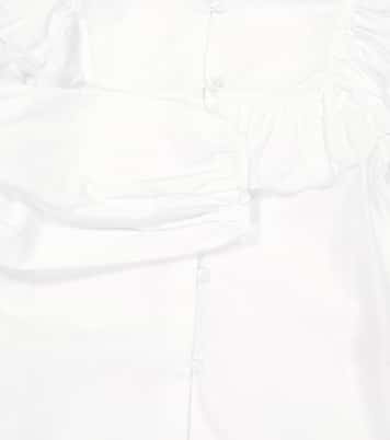 Ruffle-trimmed cotton top | Bonpoint