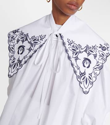 Bestickter Kragen aus Baumwollpopeline | Patou