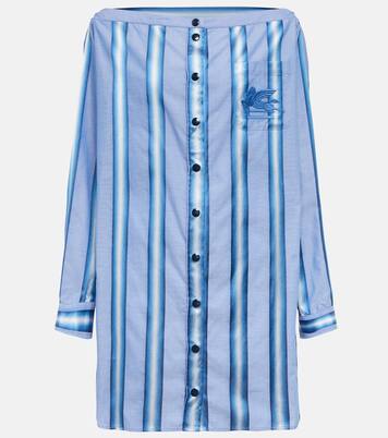 Striped off-shoulder minidress | Etro