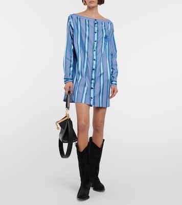 Striped off-shoulder minidress | Etro
