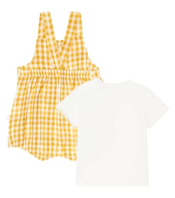Baby cotton T-shirt and playsuit set | Il Gufo