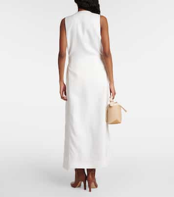 Robe portefeuille midi Aureo en lin | Max Mara