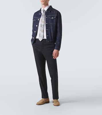 Floral cotton jacquard chinos | Etro