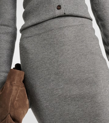 Midirock aus Rippstrick | Brunello Cucinelli