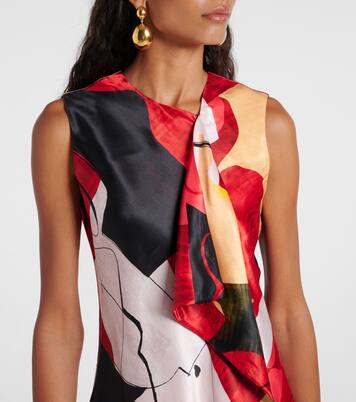 Bedrucktes Top Kiara aus Satin | Roksanda