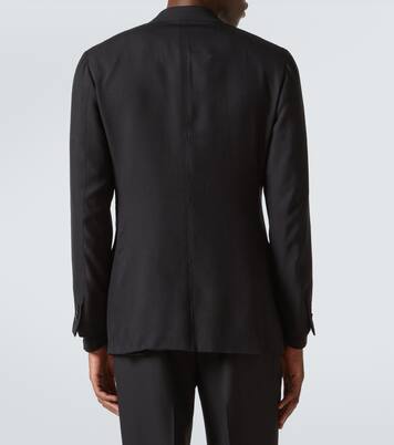 Double-breasted silk blazer | Saman Amel