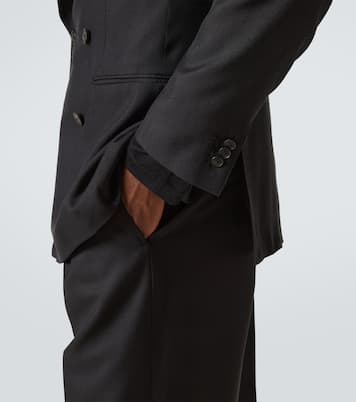 Double-breasted silk blazer | Saman Amel